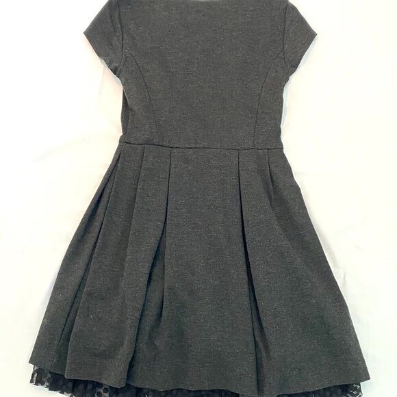 Kirna Zabete Target grey mini dress Womens 2 zipper Polka dot tulle party retro - Picture 5 of 9